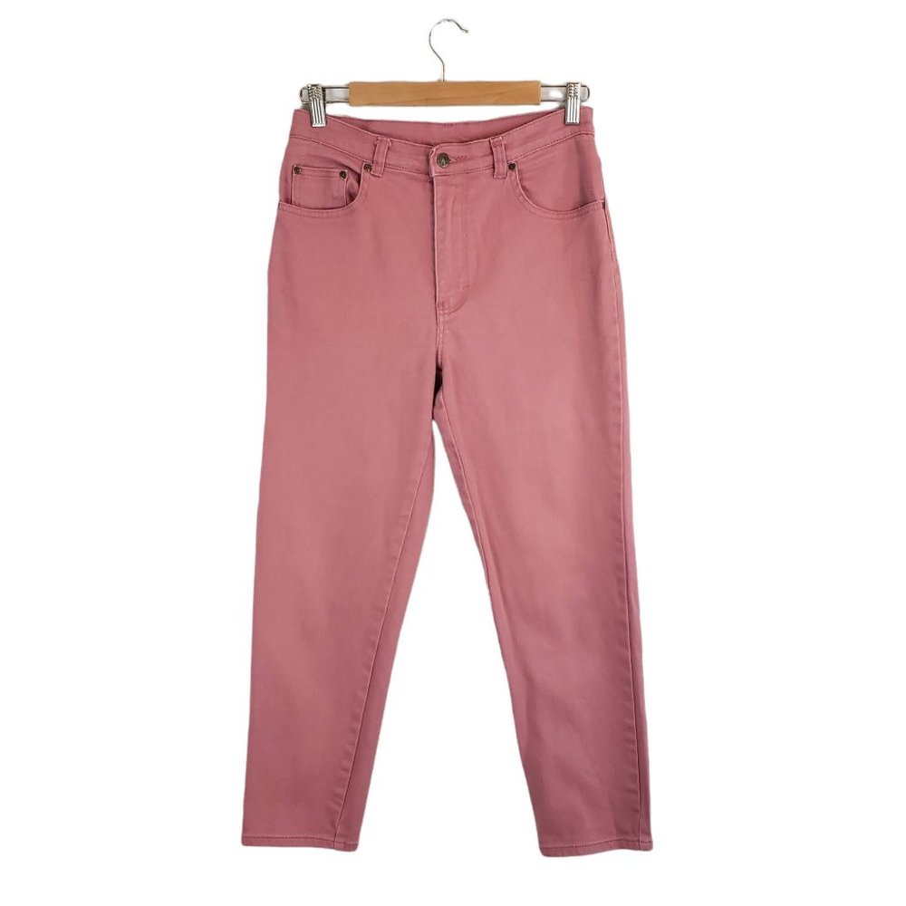 Style & Co. Pink Straight-leg High-rise Mom Jeans Size 8P